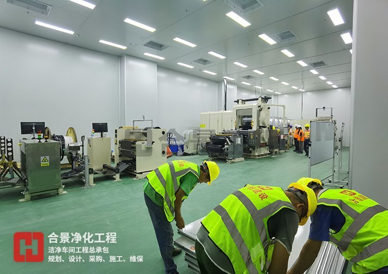 鋰電池無塵車間廠房建設(shè)施工中 鋰電池無塵車間廠房建設(shè)施工中